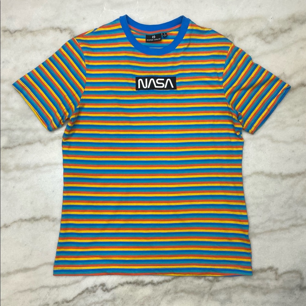 EUC NASA Stripped Tee Shirt
